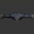 Blue Horned Monster Character With Bulky Body Sharp Claws And Prominent Belly In Game Movie