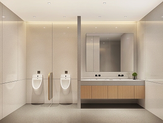 Modern Public Toilet Male Bathroom 3d model