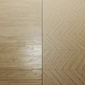 Light Colored Wooden Flooring With Straight Planks And Herringbone Pattern Design Layout