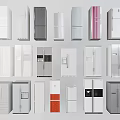 Various Styles of Refrigerators and Freezers with Modern Designs and Colors