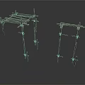 Two Different Sizes Metal Scaffolding Frame Structures For Building Construction Support