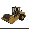 Yellow Road Roller with Cabin Large Drum and Heavy Duty Tires for Construction Site Compaction