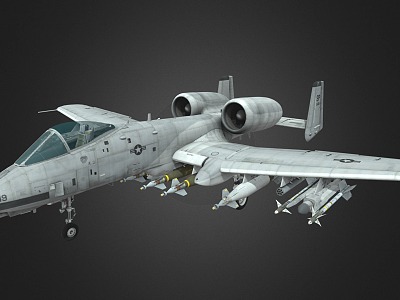 A10 Attack Aircraft Warthog Jet Fighter Ground Attack Aircraft model