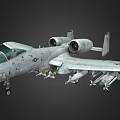 A10 Attack Aircraft Warthog Jet Fighter Ground Attack Aircraft 3d model
