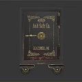 Dark Red Vintage AAA Safe Plainville IL Gold Accent Ornate Carving Brass Lock Feet