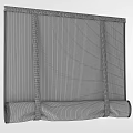 Modern Gray and Black Fabric Roller Curtains with Simple Design for Home Decoration