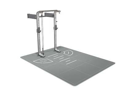 Sports Equipment Metal Frame Training Mat With White Markings For Fitness Training 3d model