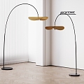 Architonic modern floor lamp fishing lamp metal floor lamp 3d model