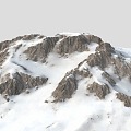 Modern Snow Mountain Mountain Peak Terrain 3d model