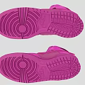 Fashionable Nike Pink High Top Shoes With Stylish Leather Design And Lace Up Detail