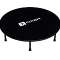 Round OXER Brand Trampoline With Black Frame And Support Legs For Home Fitness Use