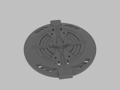 Circular Mechanical Component With Intricate Symmetrical Design And Perforated Edges 3d model