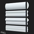 White Decorative Mouldings with Various Design Profiles for Interior Decoration