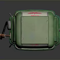 Vintage Green Gas Pump With Flying A Logo And Classic Fuel Nozzle