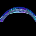 Colorful Royal Park Arch Structure With Blue Purple Green Gradient Design