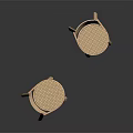 Two Light Wooden Leisure Chairs with Woven Seats and Simple Modern Design
