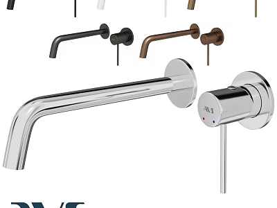 Modern Stylish Faucets With Chrome Finish And Multiple Color Options 3d model