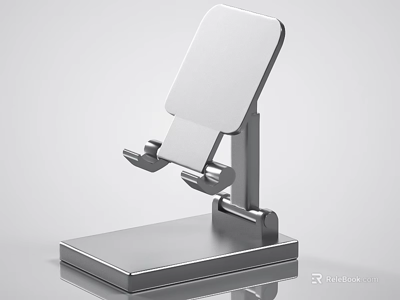 Modern Metal Phone Stand With Adjustable Holder For Mobile Device Support 3d model 