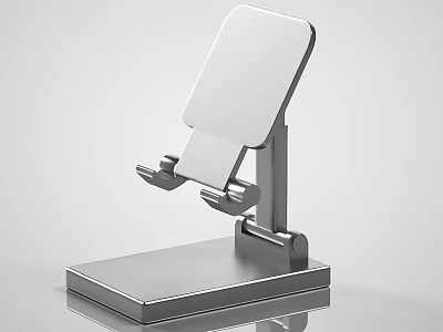Modern Metal Phone Stand With Adjustable Holder For Mobile Device Support 3d model