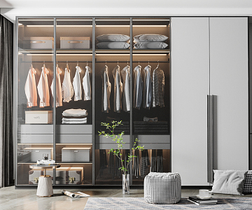 Master Bedroom Wardrobe Modern Wardrobe 3d model