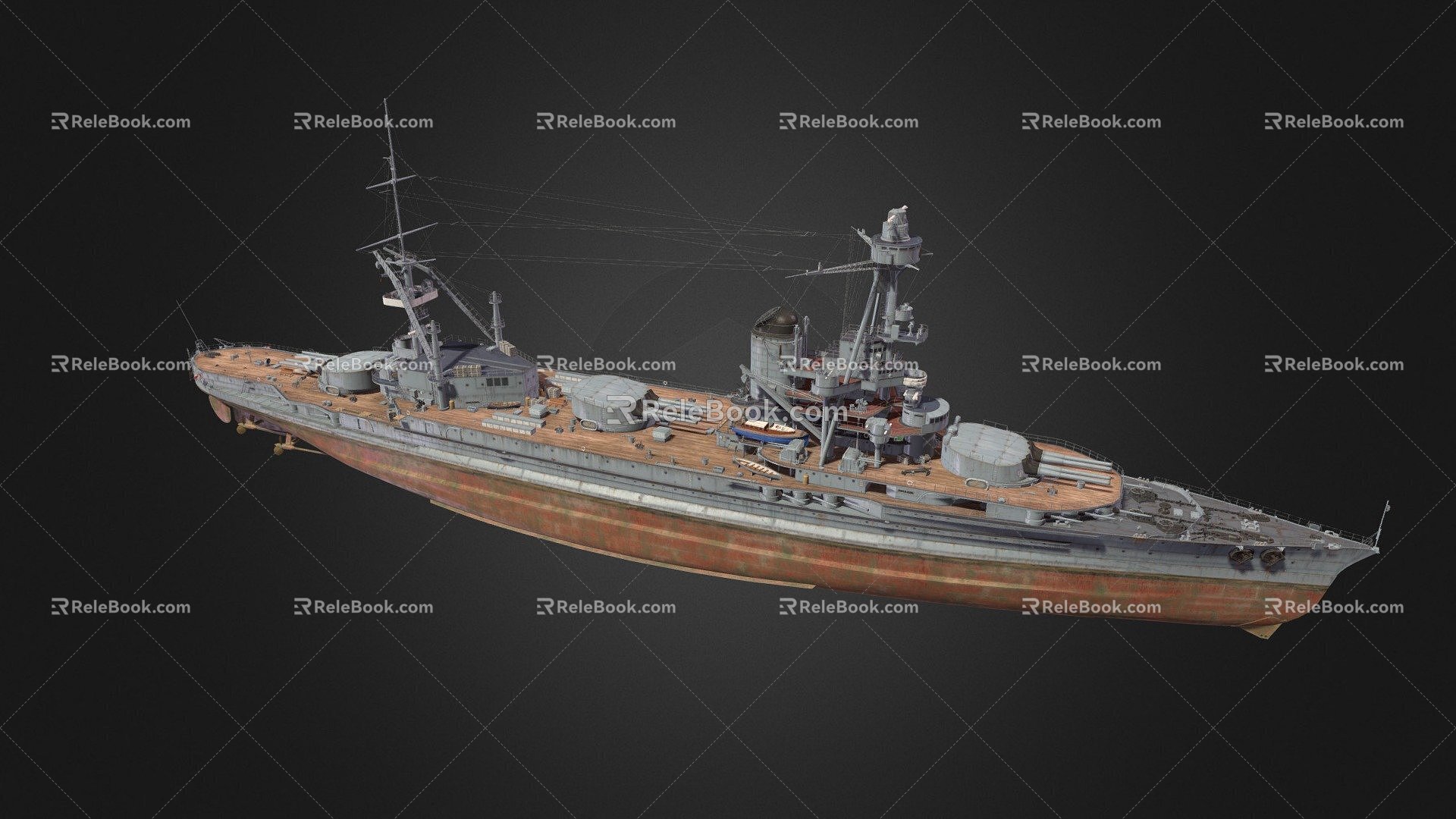 Warship Warship Destroyer Weapon Ship Cruiser Ship 40 3d model