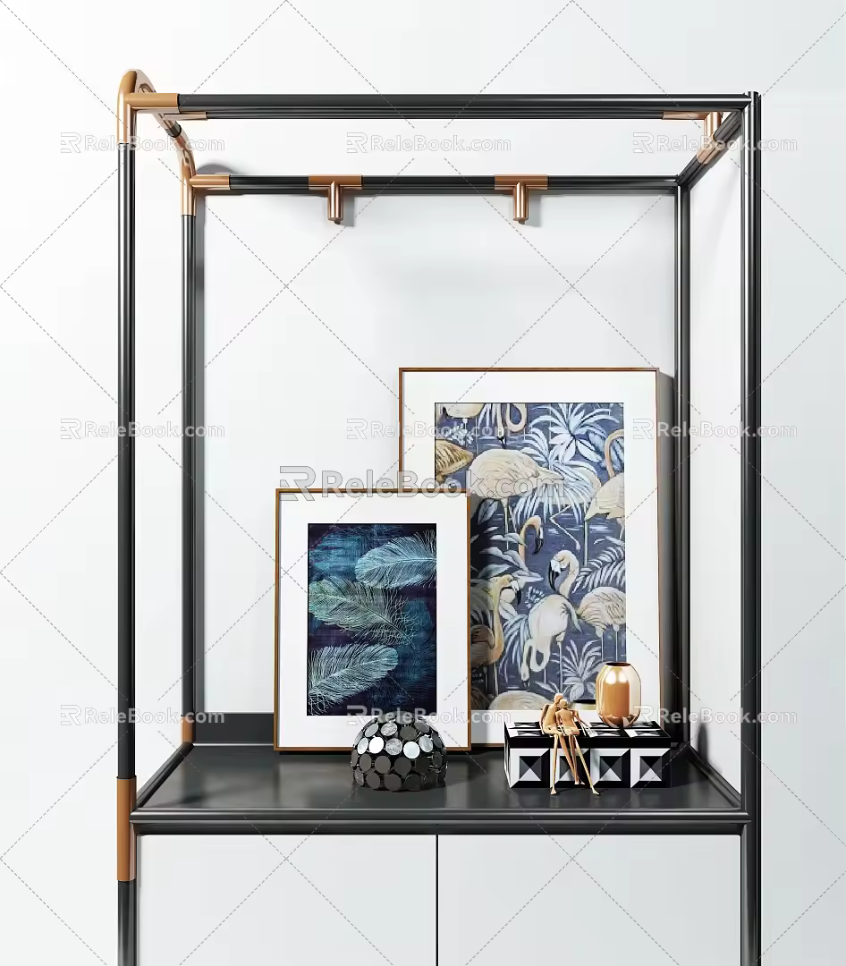 Modern ornaments combination desktop ornaments combination 3d model