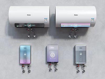 Haier Electrical Appliances Including Water Heaters And Small Devices In Multiple Colors 3d model