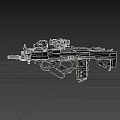 modern submachine gun 3d model