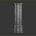Modern Columns Stone Columns Stone Columns Old Stone Columns 3d model