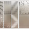 Various Textured Wall Panels With Different Patterned Designs In Light Tones