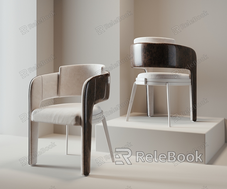 Single Chair Leisure Chair Leather Chair Dining Chair model