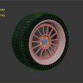 Modern Car Tire With Shiny Metallic Silver Alloy Wheel And Detailed Tread Pattern