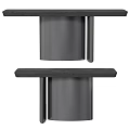 Modern Black Console Table With Curved Metal Legs And Minimal Design