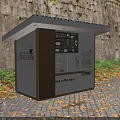 Wooden White Coffee Kiosk Exterior With Illuminated Roof Lights Menu Board And Coffee Sign