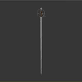 Polished Silver Sword With Sharp Blade And Ornate Hilt Design