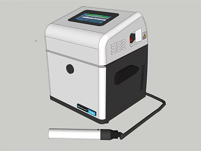 Modern Office Appliance With LCD Screen Control Panel And Handheld Component 3d model