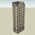 Modern High-Rise Residential Building Exterior Design With Multiple Floors Balconies And Windows