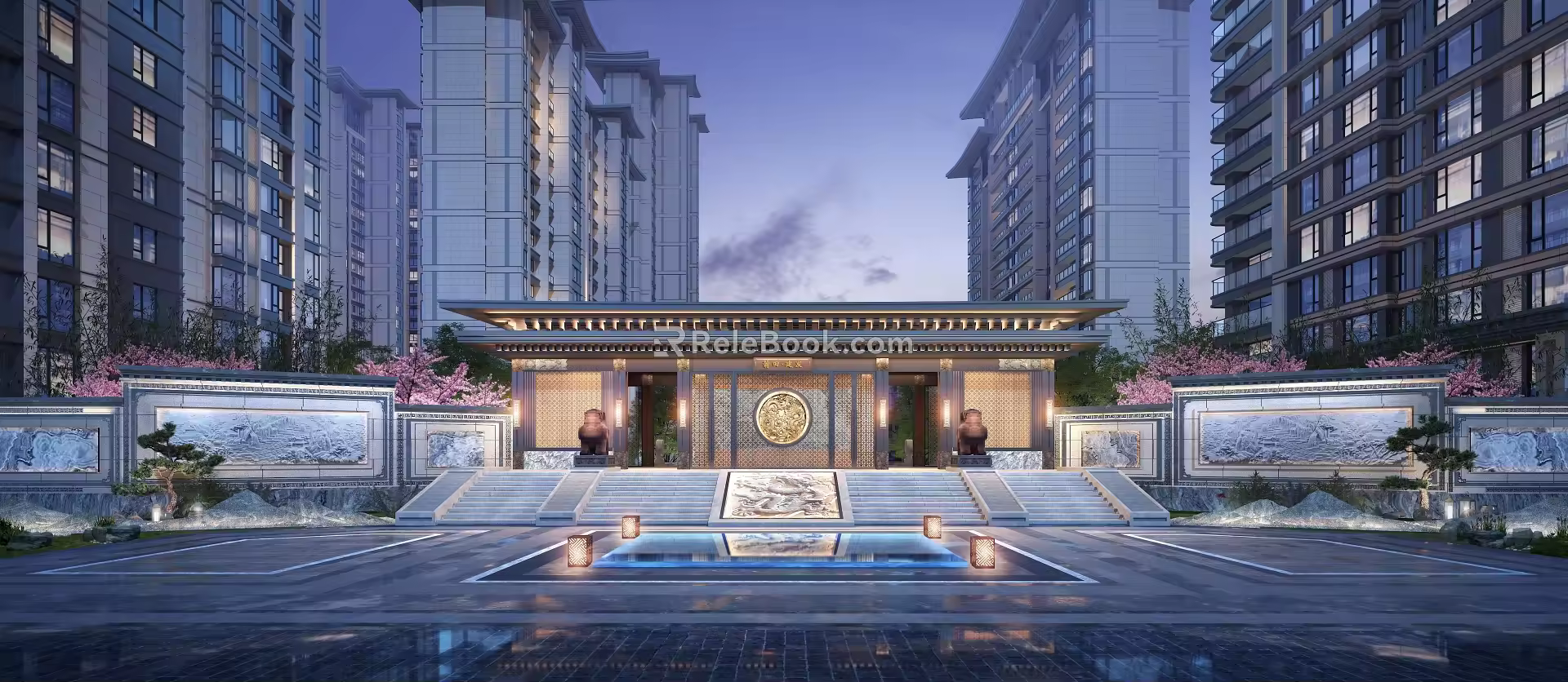 Modern Gate Song Xiamen Jianfa Building Facade 3d model