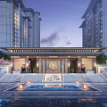 Modern Gate Song Xiamen Jianfa Building Facade 3d model