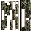 Stylish Indoor Green Plant Wall With Wooden Frame And Diverse Plants