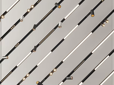 Modern Downlights And Spotlights With Sleek Linear Design For Home Lighting Solutions 3d model