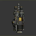 Futuristic Mechanical Device Featuring Metallic Cylindrical Components With Vibrant Colors And Detailed Textures