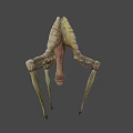3D Rendered Biomechanical Creature With Segmented Body And Slender Legs