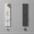 Modern Minimalist Wall Clocks With White And Dark Design And Wooden Accents