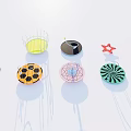 Modern Colorful Hanging Circular And Geometric Shape Decorative Art Pieces For Home