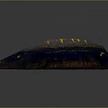 Dark Blue Lizard With Yellow Markings 3D Model Displayed On Gray Background