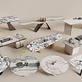 Modern Dining Table Marble Dining Table Rock Board Dining Table Large Board Table Round Dining Table Shaped Dining Table 3d model