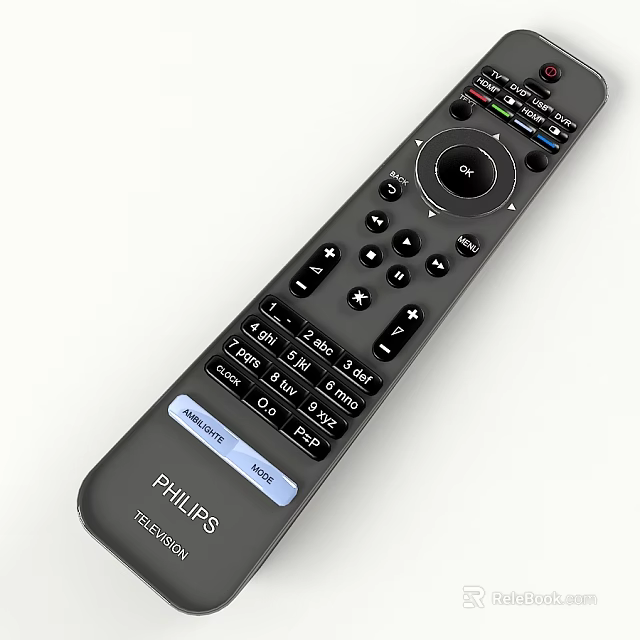 Philips Smart TV Remote Control With User Friendly Buttons And Functions 3d model 
