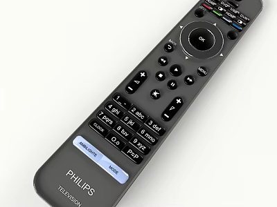 Philips Smart TV Remote Control With User Friendly Buttons And Functions 3d model