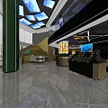 Spacious Supermarket Department Store Interior With Fresh Produce Shelves And Bright Lighting